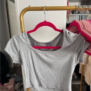 Tilly's Gray Crop Top